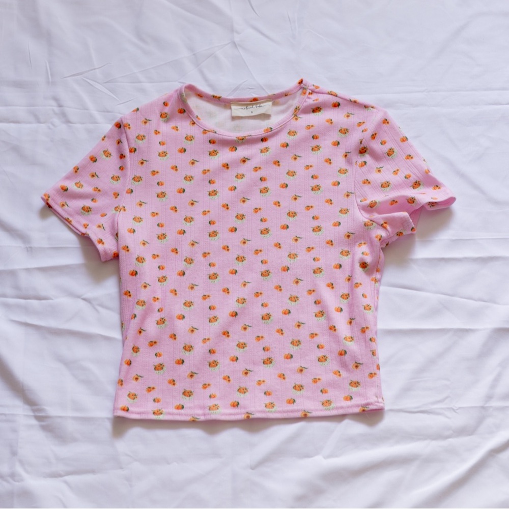 Floral Pink Short Sleeve Women's Tee